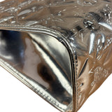 Chanel Metallic Silver Patent Leather Lucky Symbols Embossed Pochette 2007