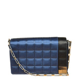 Chanel Bicolor Satin Chocolate Bar Flap Bag 2002