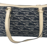 Gucci Western Logo Denim Abbey Zip Tote