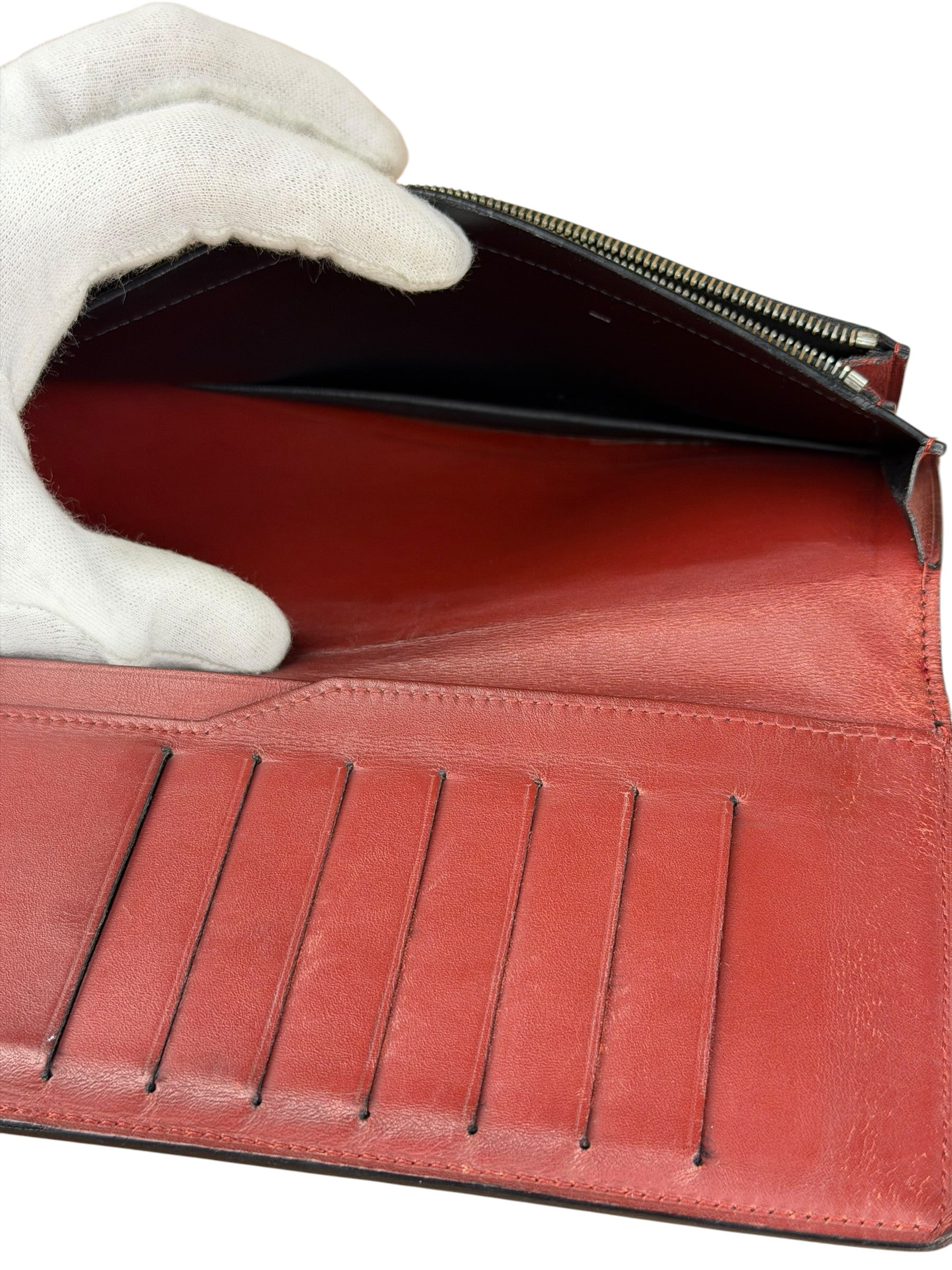Cartier Black Leather Louis Multipurpose Continental Long Wallet