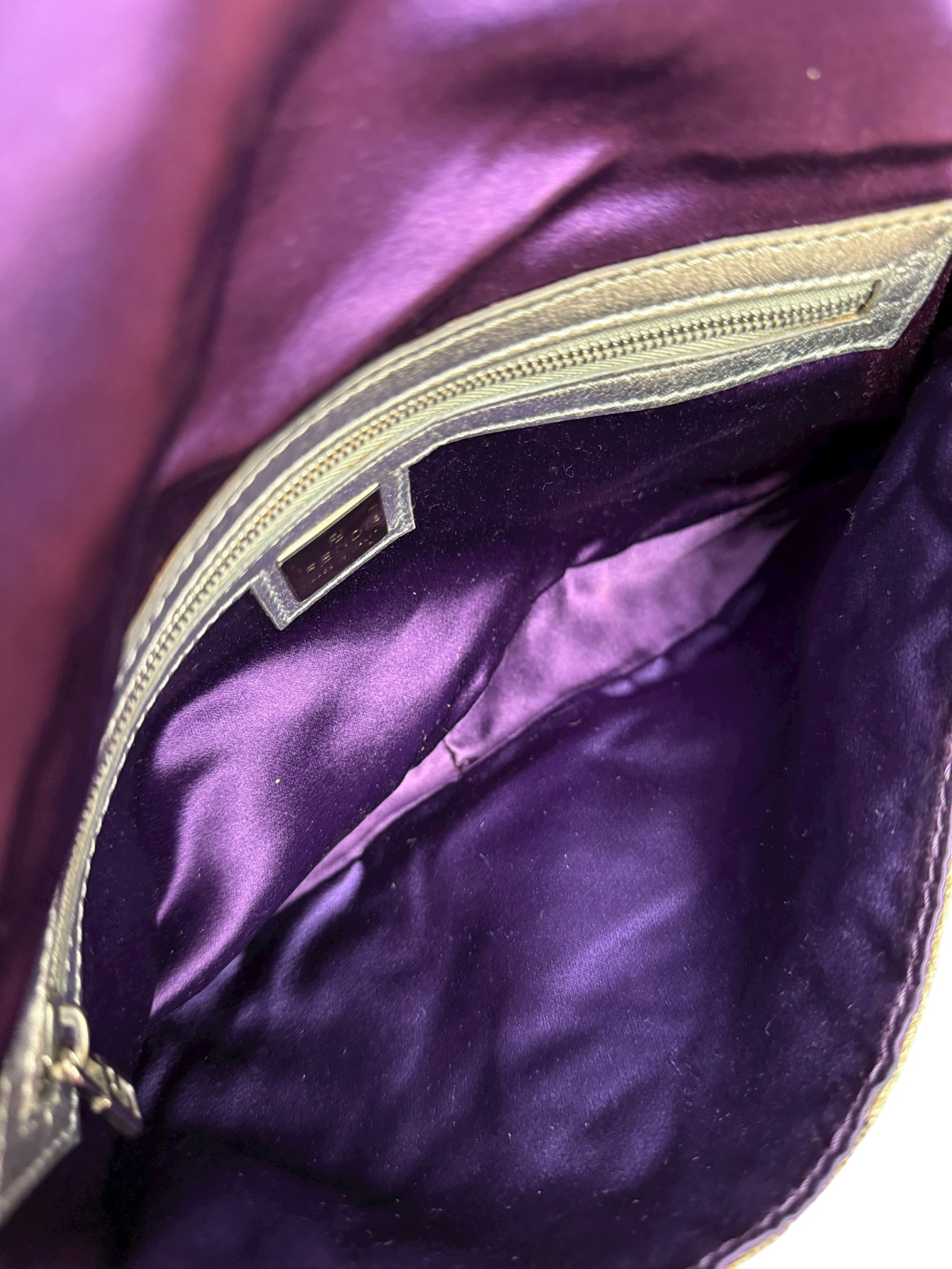 Fendi Vintage Embroidered Patchwork Baguette