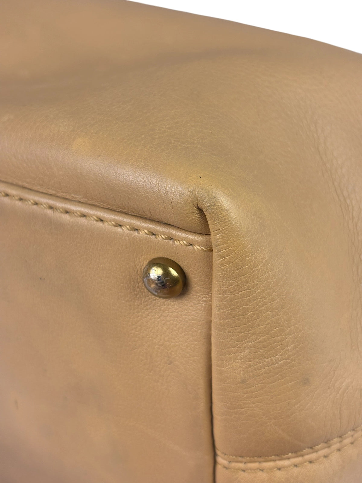 Chanel Turnlock CC Tan Leather Tote 2002