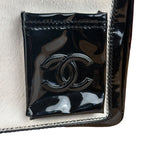 Chanel Vintage Black Patent Pony Hair Chain Pocket Tote 2005