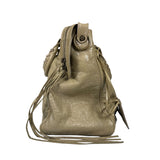 Balenciaga Olive Lambskin Velo Moto Two-Way Bag