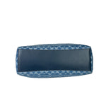 Coach Blue Leather Trim/Denim Signature Station Shoulder Bag