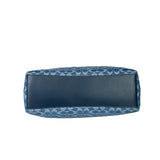 Coach Blue Leather Trim/Denim Signature Station Shoulder Bag