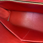 Hermes Kelly 32 Courchevel Rouge Vif Gold Handbag 1997