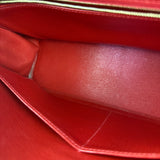 Hermes Kelly 32 Courchevel Rouge Vif Gold Handbag 1997