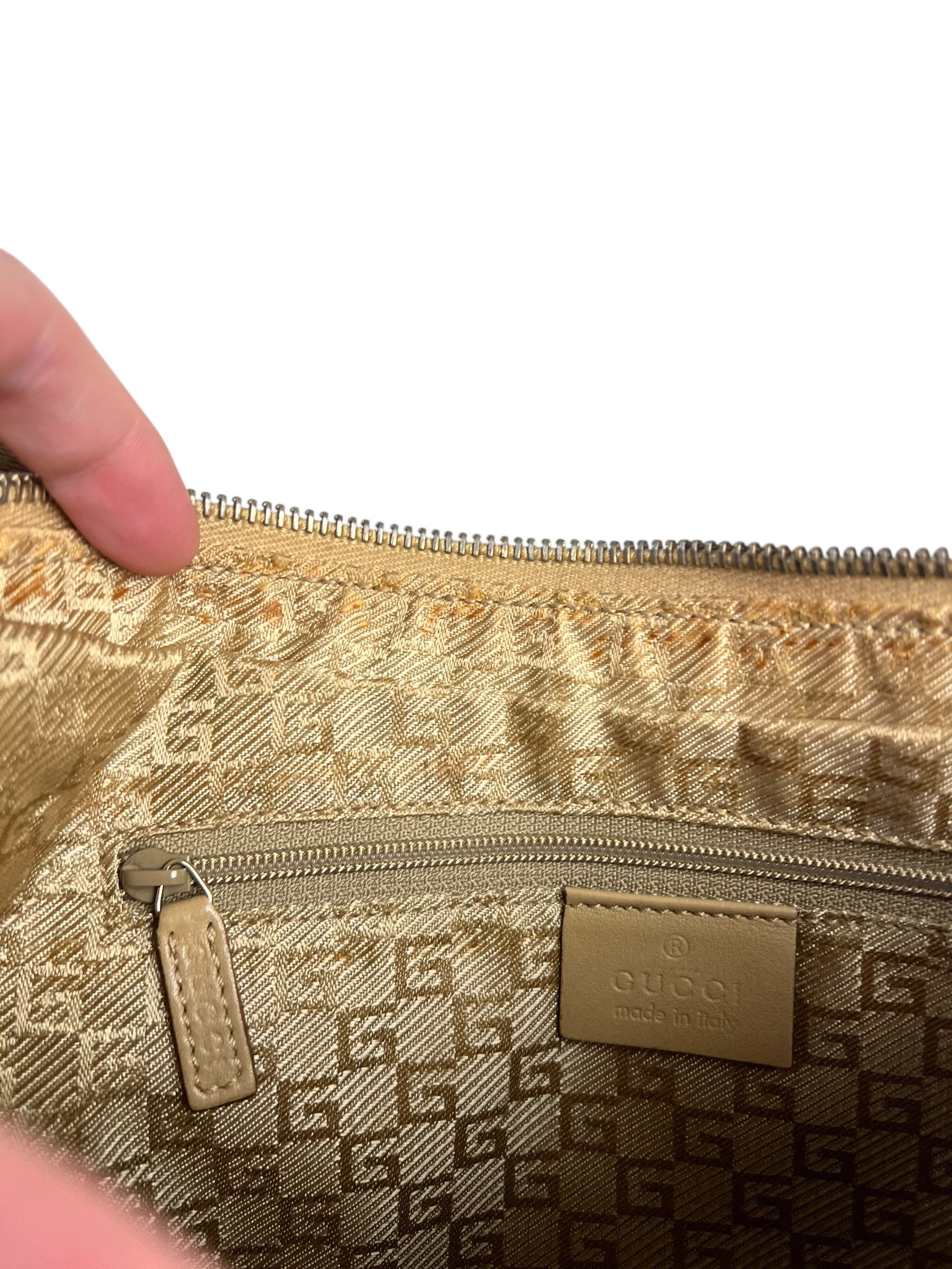 Gucci Beige Leather Vintage Hobo Bag