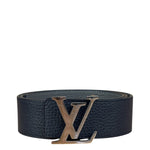 Louis Vuitton Reversible Blue/Grey Leather Logo Belt