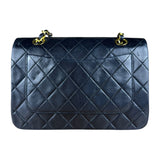 Chanel Black Quilted Single Flap Bag 1988
