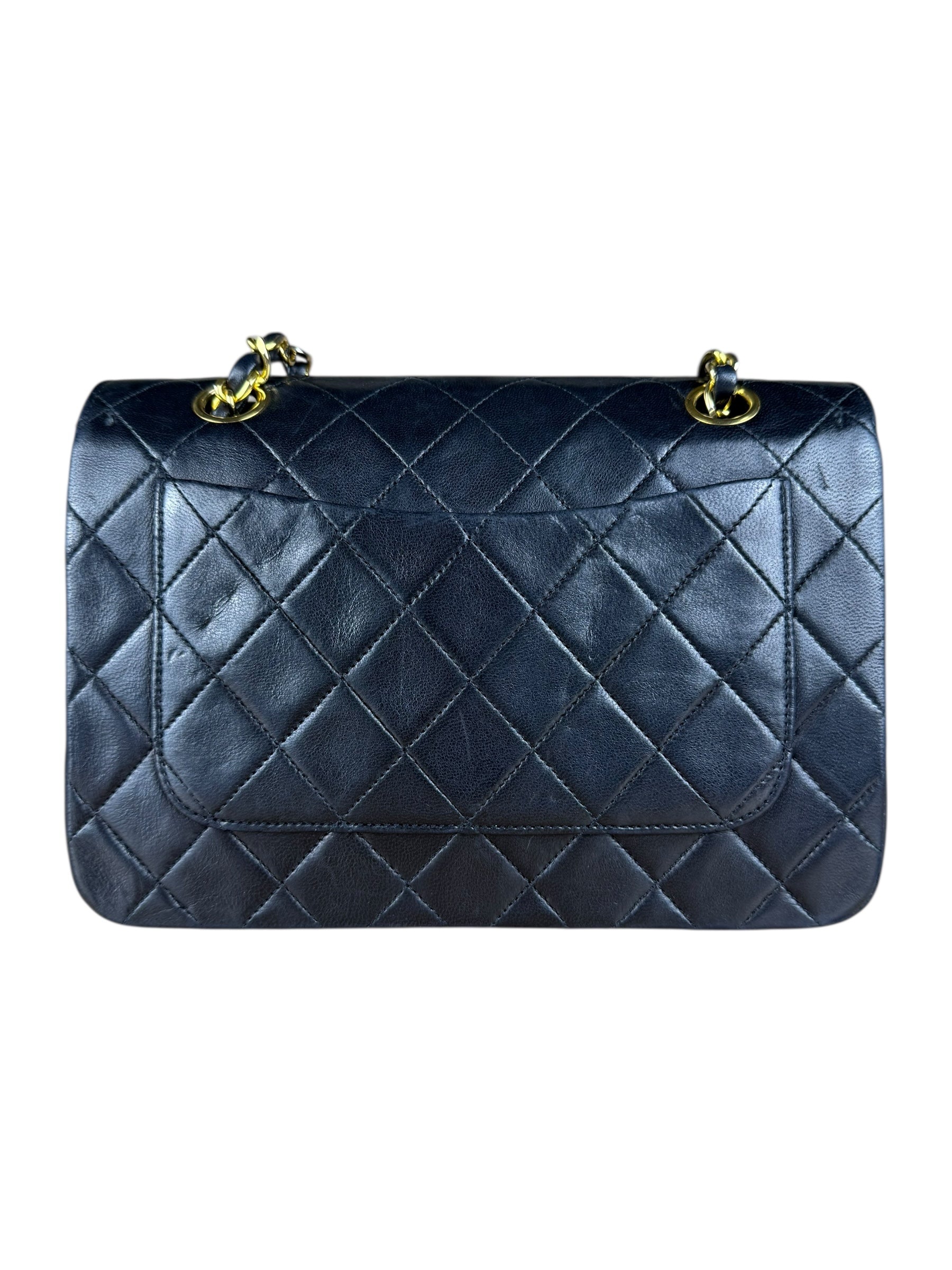 Chanel Black Quilted Single Flap Bag 1988