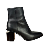 Alexander Wang Black Leather Gabi Cutout Heel Ankle Boots
