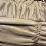 Prada Beige Nappa Leather Gaufre Chain Shoulder Bag