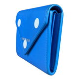 Balenciaga Blue Polka Dot Tri-Fold Wallet