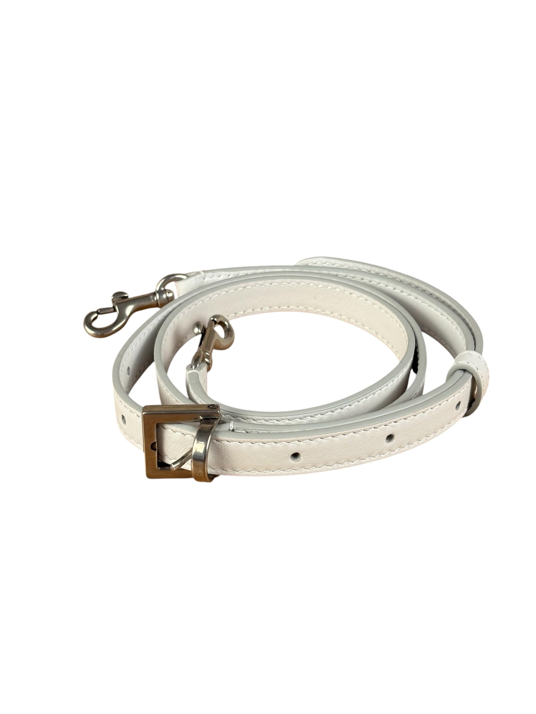 Balenciaga White Leather Bel Air Carry All Handbag