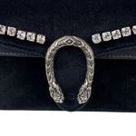 Gucci Mini Velvet Black Rhinestone Dionysus Crossbody