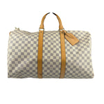 Louis Vuiiton Damier Azur Keepall Bandouliere Hand Bag 55