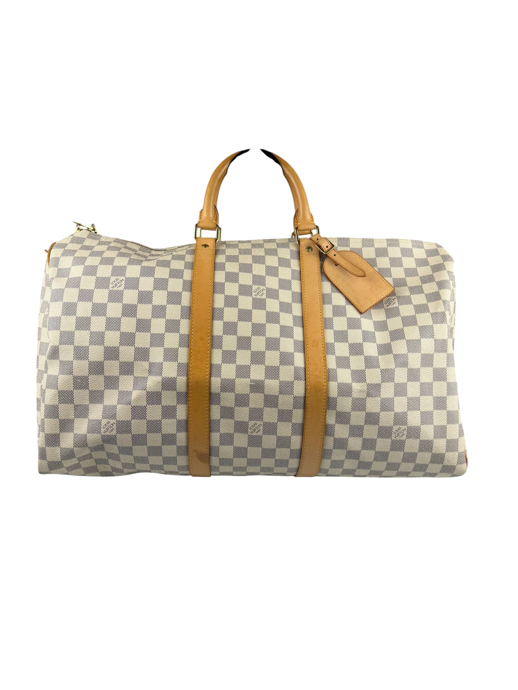 Louis Vuiiton Damier Azur Keepall Bandouliere Hand Bag 55