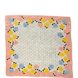Christian Dior CD Flower Print Silk Scarf