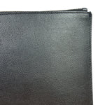 Yves Saint Laurent Black Grain De Poudre Zipped Tablet Holder