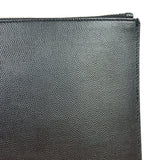 Yves Saint Laurent Black Grain De Poudre Zipped Tablet Holder