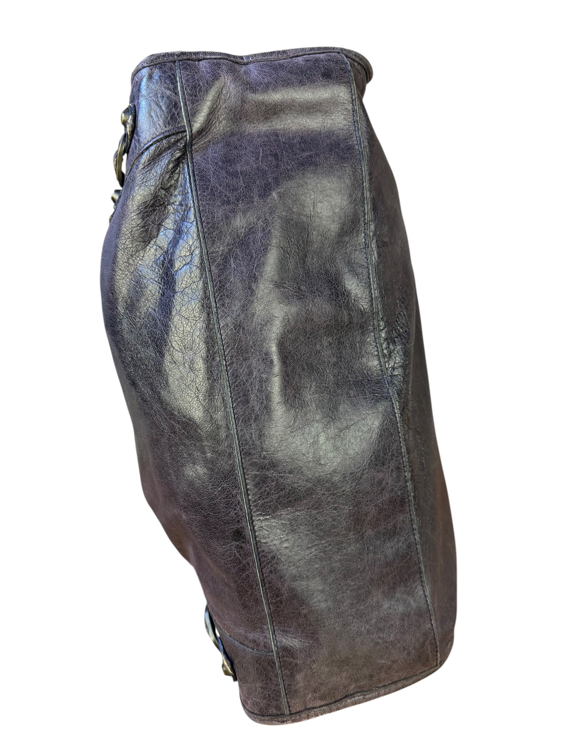 Balenciaga Vintage Purple Classic Motorcycle City Bag