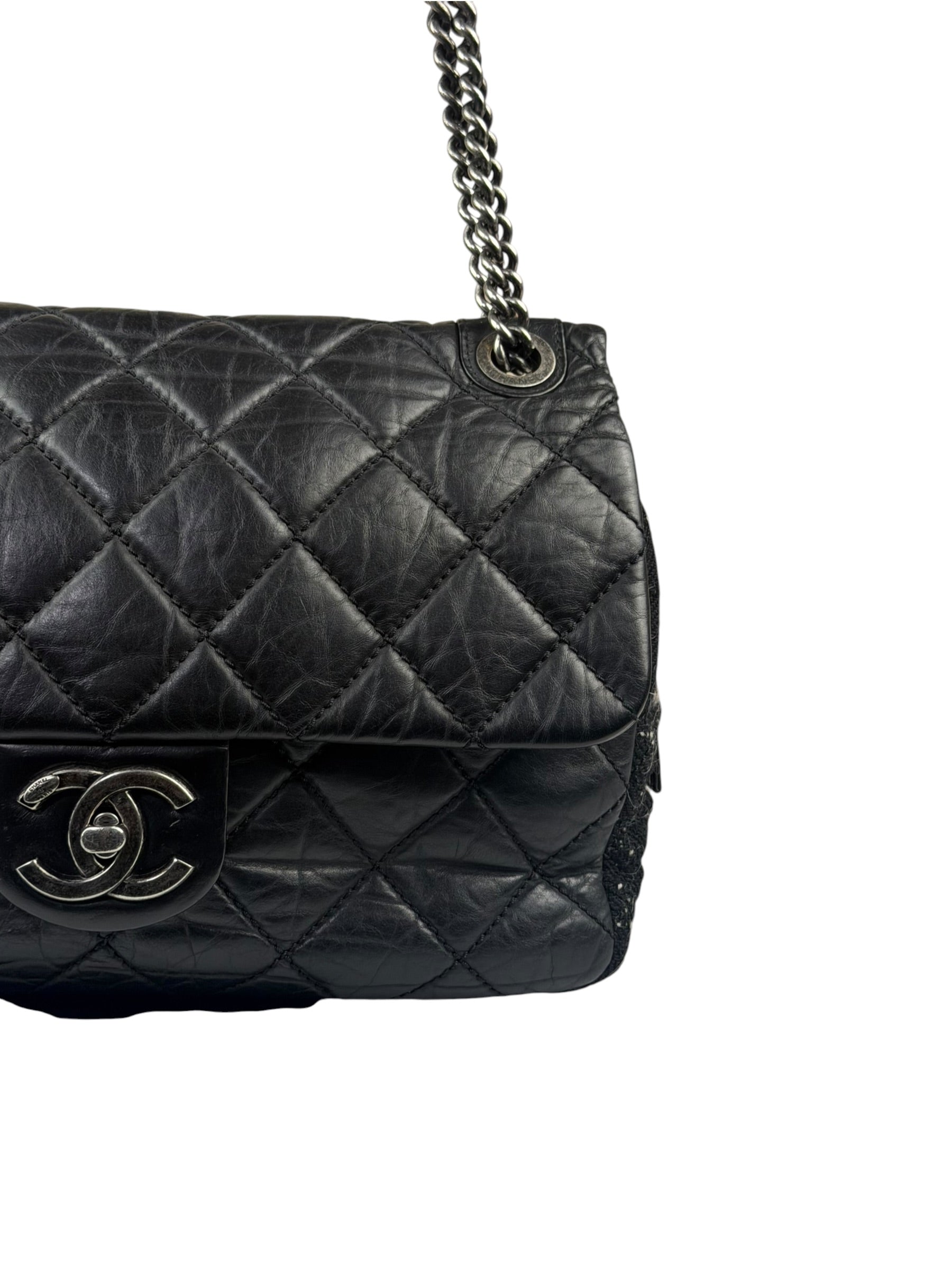 Chanel Black Quilted Calfskin Portobello Flap Bag 2013