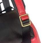 Coach Red Pebbled Mini Charlie Backpack