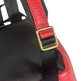 Coach Red Pebbled Mini Charlie Backpack