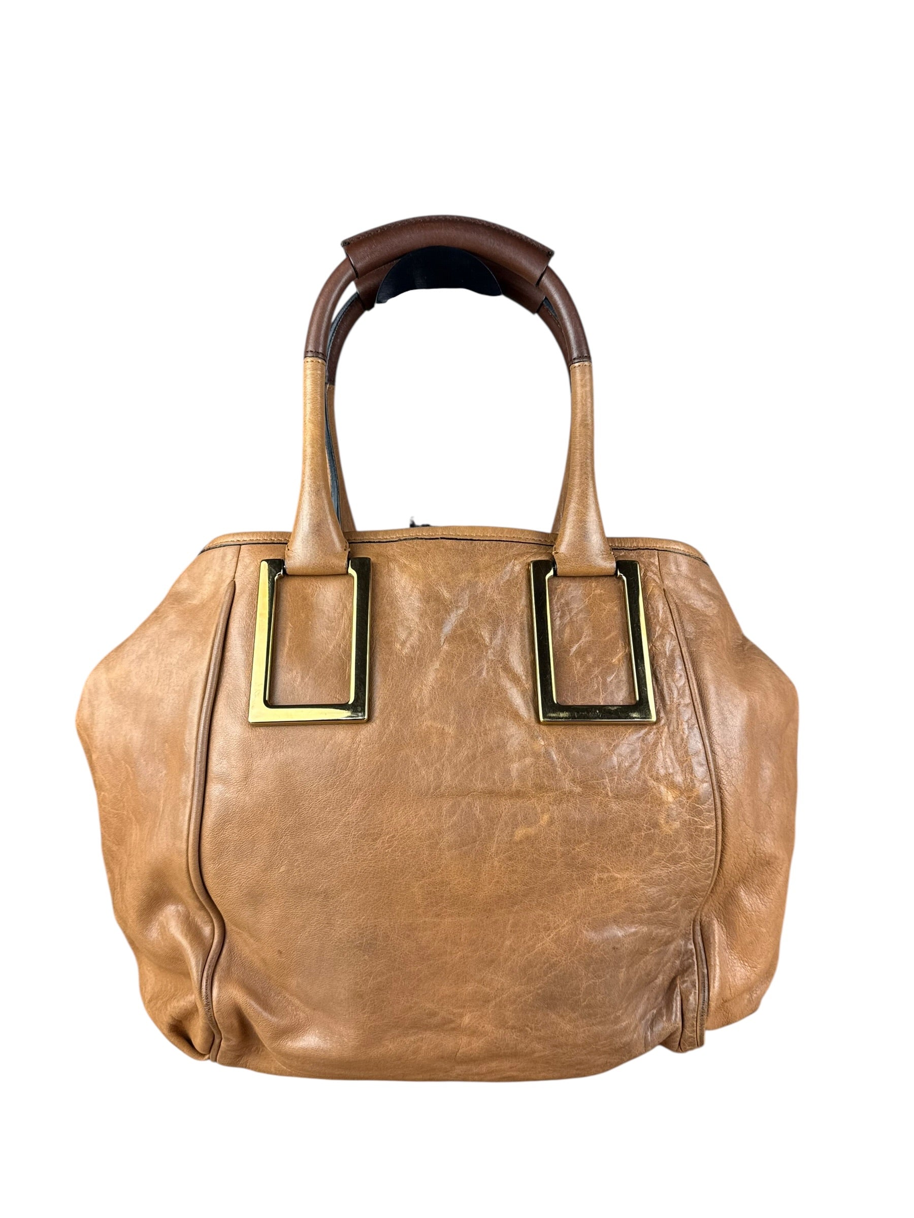 Chloé Brown Leather Ethel Tote Bag