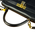 Hermes Kelly 32 Black Box Leather 1991