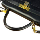 Hermes Kelly 32 Black Box Leather 1991
