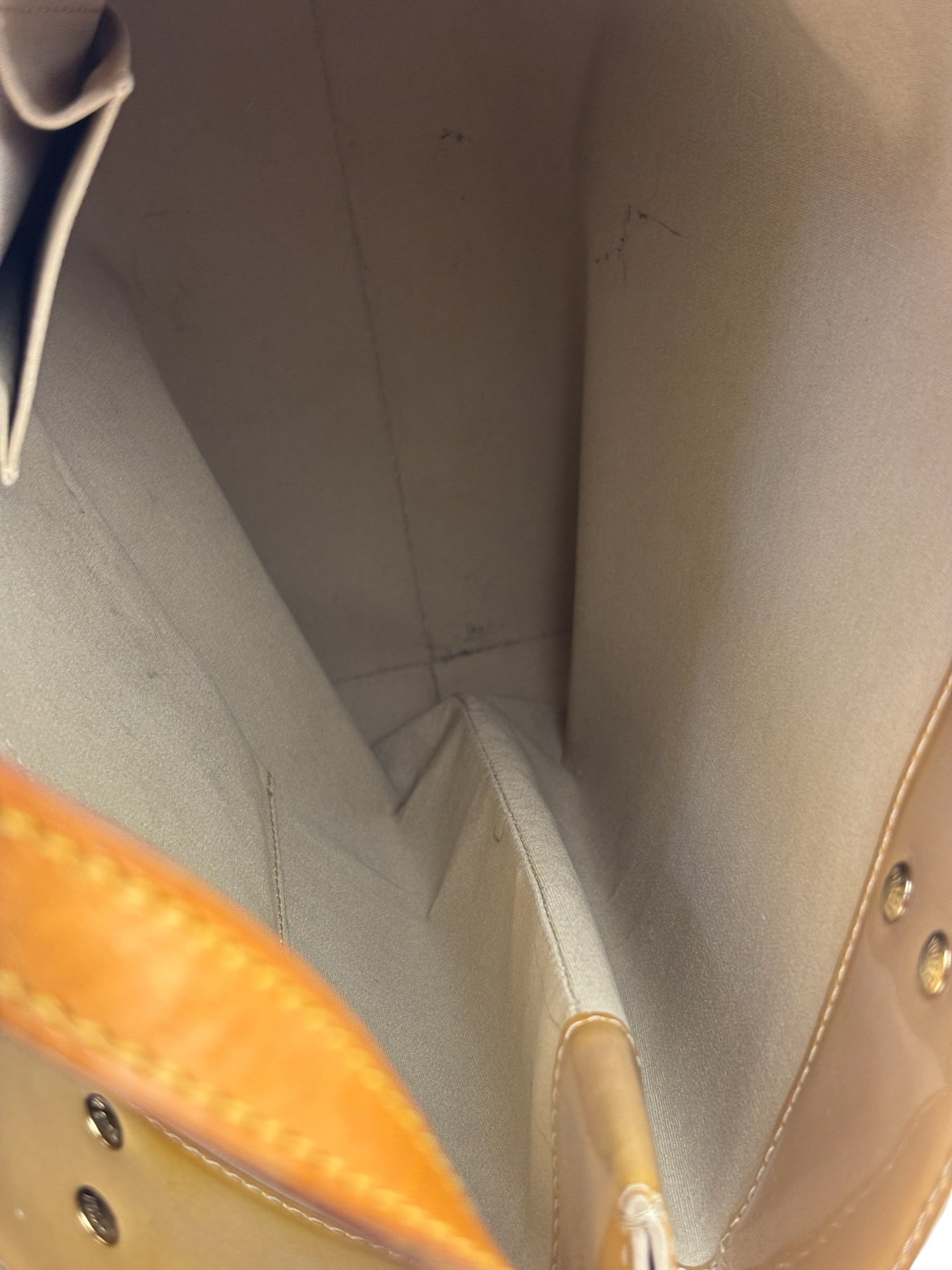 Louis Vuitton Yellow Vernis Reade Tote MM