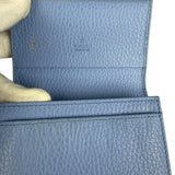 Gucci Blue Leather Marmont Card Case Wallet