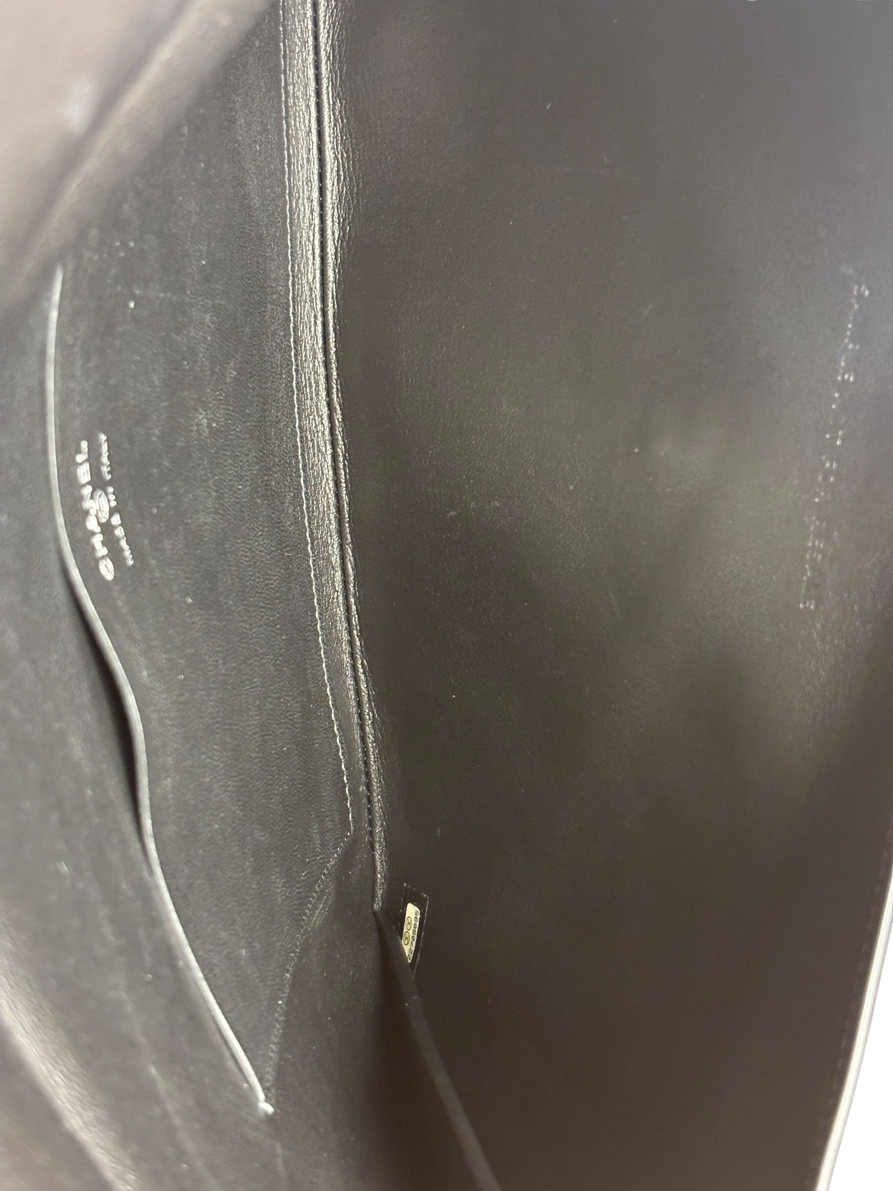 Chanel Black Leather Paris-Rome Coco Envelope Clutch 2017