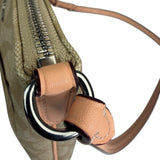 Coach Beige Leather Canvas Rowan File Crossbody Bag