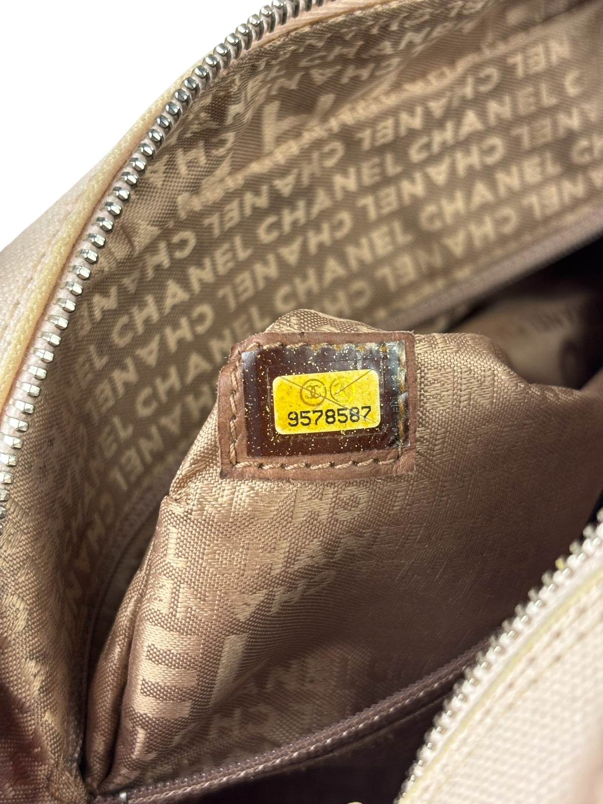 Chanel Pink Leather Trim Quilted Timeless Bowling Handbag 2004