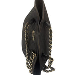Gucci GG Black Canvas Capri Chain Tote Bag