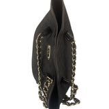 Gucci GG Black Canvas Capri Chain Tote Bag