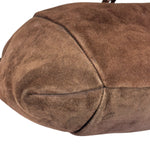 Yves Saint Laurent Brown Suede/Leather Trim Naja Rose Petal Hobo Bag