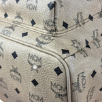MCM Beige Leather Monogram Medium Stark Backpack