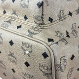 MCM Beige Leather Monogram Medium Stark Backpack