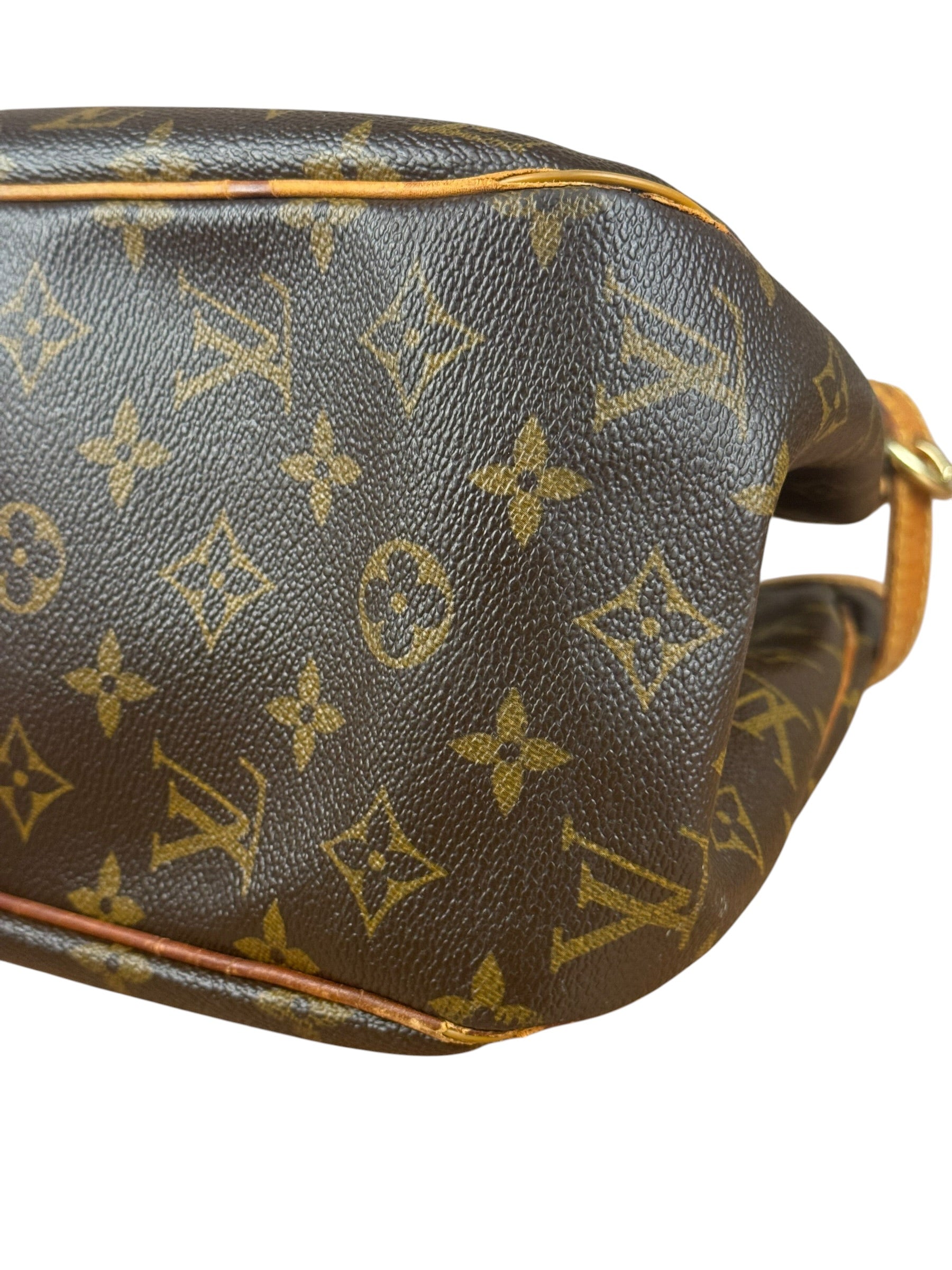 Louis Vuitton Leather Batignolles Horizontal Canvas Monogram Tote Bag