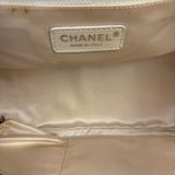Chanel East/West Accordion Chain Beige Flap Bag 2008