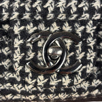 Chanel Black CC Quilted Jersey and Tweed Chain Flap Bag 2014