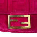 Fendi Pink Zucca Velvet Baguette Belt Bag