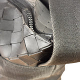 Bottega Veneta Black Rubber Intrecciato Messenger Bag