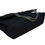 Chanel Black Wool Quilted 2.55 Chain Flap Bag '97-'99