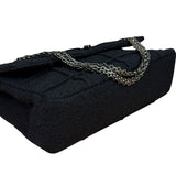 Chanel Black Wool Quilted 2.55 Chain Flap Bag '97-'99